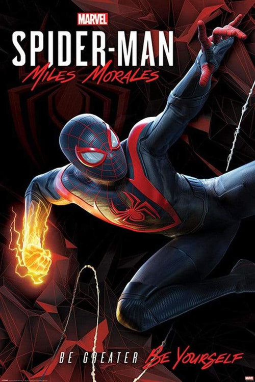 Pyramid Spider Man Miles Morales Cybernetic Swing Poster 61x91,5cm | Yourdecoration.it