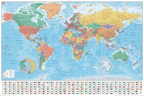 Pyramid World Map Modern 2020 Poster 91,5x61cm | Yourdecoration.it