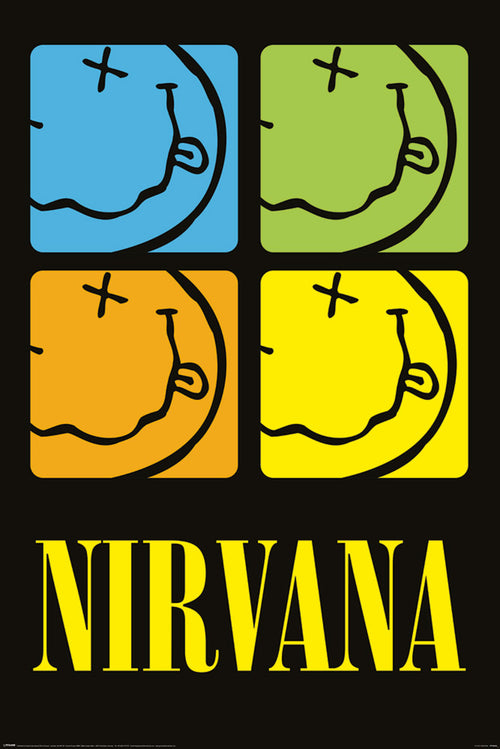 Pyramid Pp35032 Nirvana Smiley Squares Poster 61X91-5cm | Yourdecoration.it