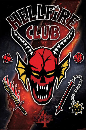 pyramid pp35197 stranger things 4 hellfire club emblem rift poster 61x91-5cm | Yourdecoration.it