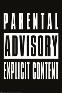 pyramid pp35241 parental advisory explicit content poster 61x91,5cm | Yourdecoration.it