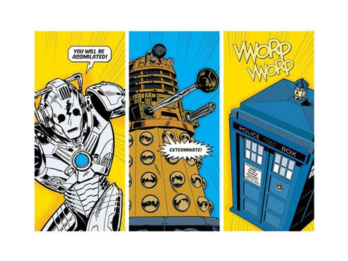 pyramid ppr40435 doctor who comic sections stampa artistica 60x80cm | Yourdecoration.it