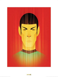 pyramid ppr40850 star trek beaming spock 50th anniversary stampa artistica 60x80cm | Yourdecoration.it