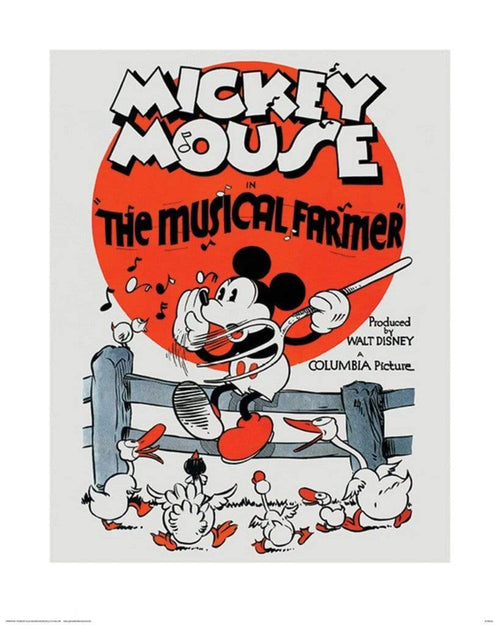 pyramid ppr43243 mickey mouse the musical farmer stampa artistica 40x50cm | Yourdecoration.it