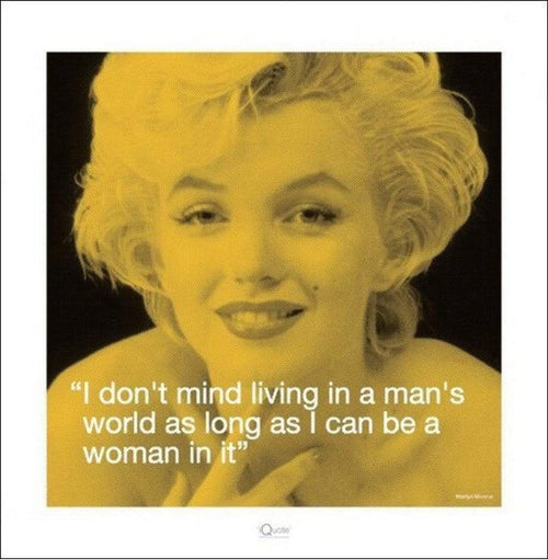 pyramid ppr45233 marilyn monroe iquote mans world stampa artistica 40x40cm | Yourdecoration.it