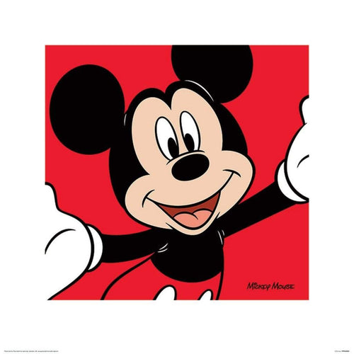 pyramid ppr45351 mickey mouse red stampa artistica 40x40cm | Yourdecoration.it