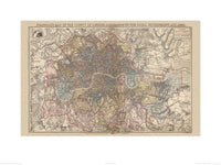 pyramid ppr51125 stanfords map of the county of london 1888 stampa artistica 60x80cm | Yourdecoration.it
