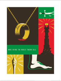 pyramid ppr54294 warner bros one ring to rule them all stampa artistica 30x40cm | Yourdecoration.it