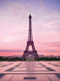 5028 4 Wizard_Genius Eiffel Tower At Sunset Carta Da Parati In Tessuto Non Tessuto 192X260cm 4 Strisce | Yourdecoration.it