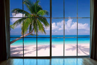 Dimex Beach Window View Carta Da Parati In Tessuto Non Tessuto 375X250cm 5 Strisce_49D5999E A832 4454 B448 664A56256B69 | Yourdecoration.it