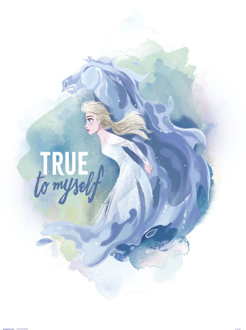 grupo erik disney frozen ii elsa and horse true to myself stampa artistica 30x40cm | Yourdecoration.it