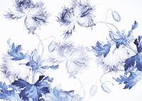 komar blue silhouettes carta da parati in tessuto non tessut 350x250cm 7 strisce | Yourdecoration.it
