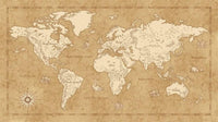Komar Vintage World Map Carta Da Parati In Tessuto Non Tessuto 500X280cm 10 Strisce_F559D56C E11E 42Fa 992F 34602Df11925 | Yourdecoration.it