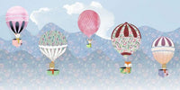 P038 Vd5 Komar Happy Balloon Carta Da Parati In Tessuto Non Tessuto 500X250cm 5 Strisce | Yourdecoration.it